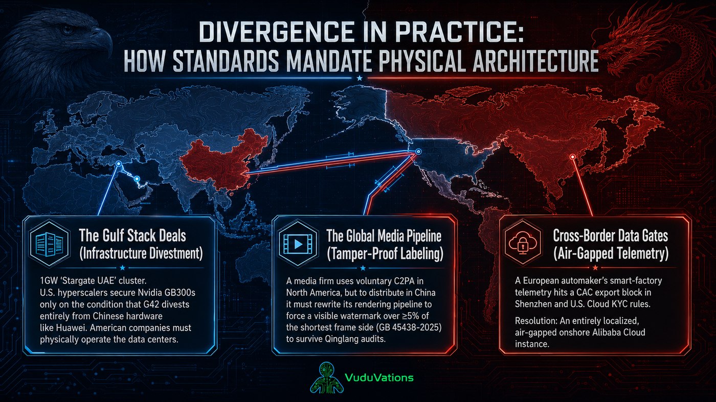 Divergence in practice: how standards mandate physical architecture