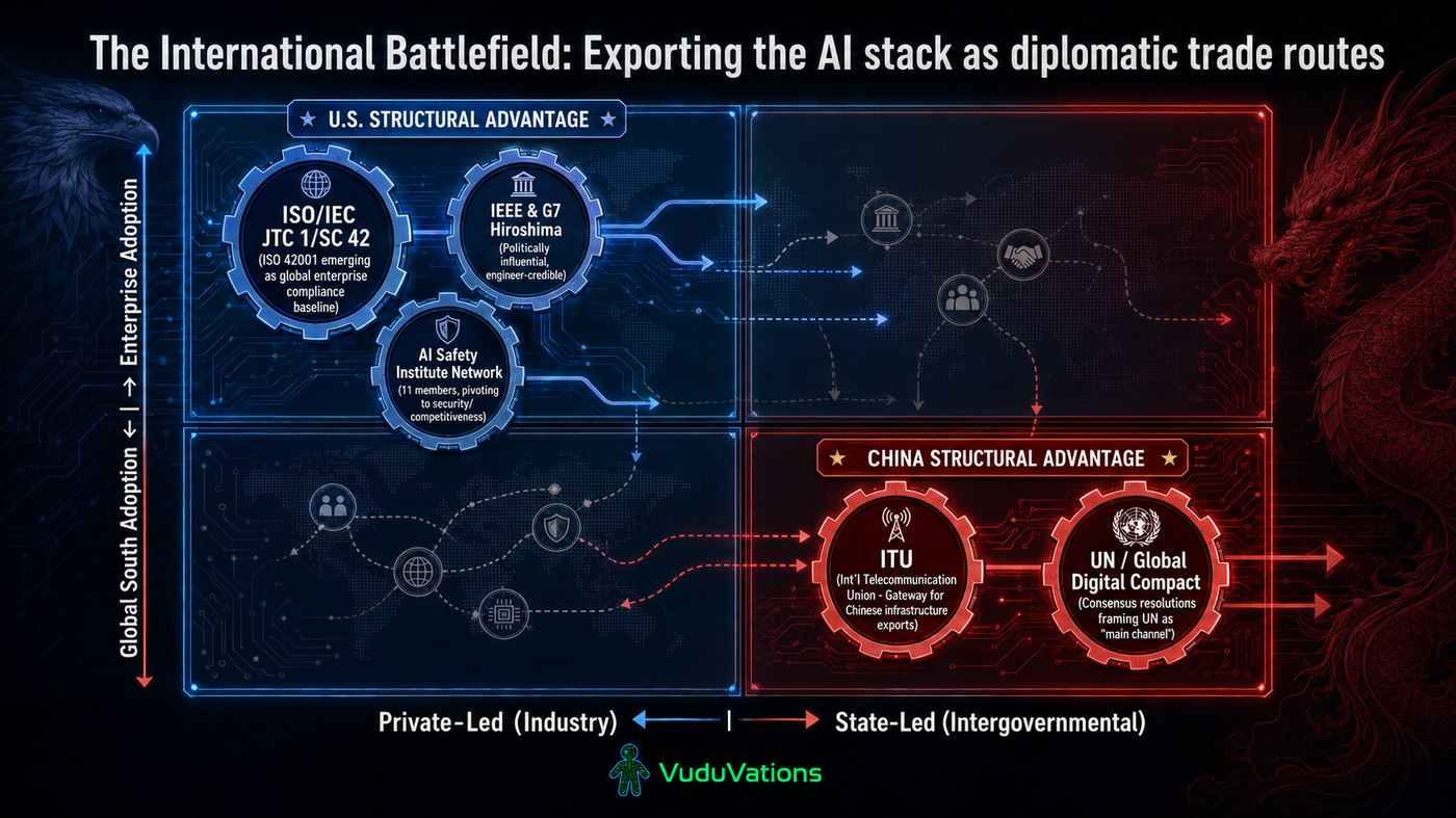 The international battlefield: exporting the stack as diplomacy